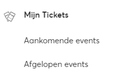 Voorbeeld profiel op Ticketmaster website