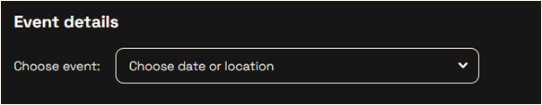 Example selecting event